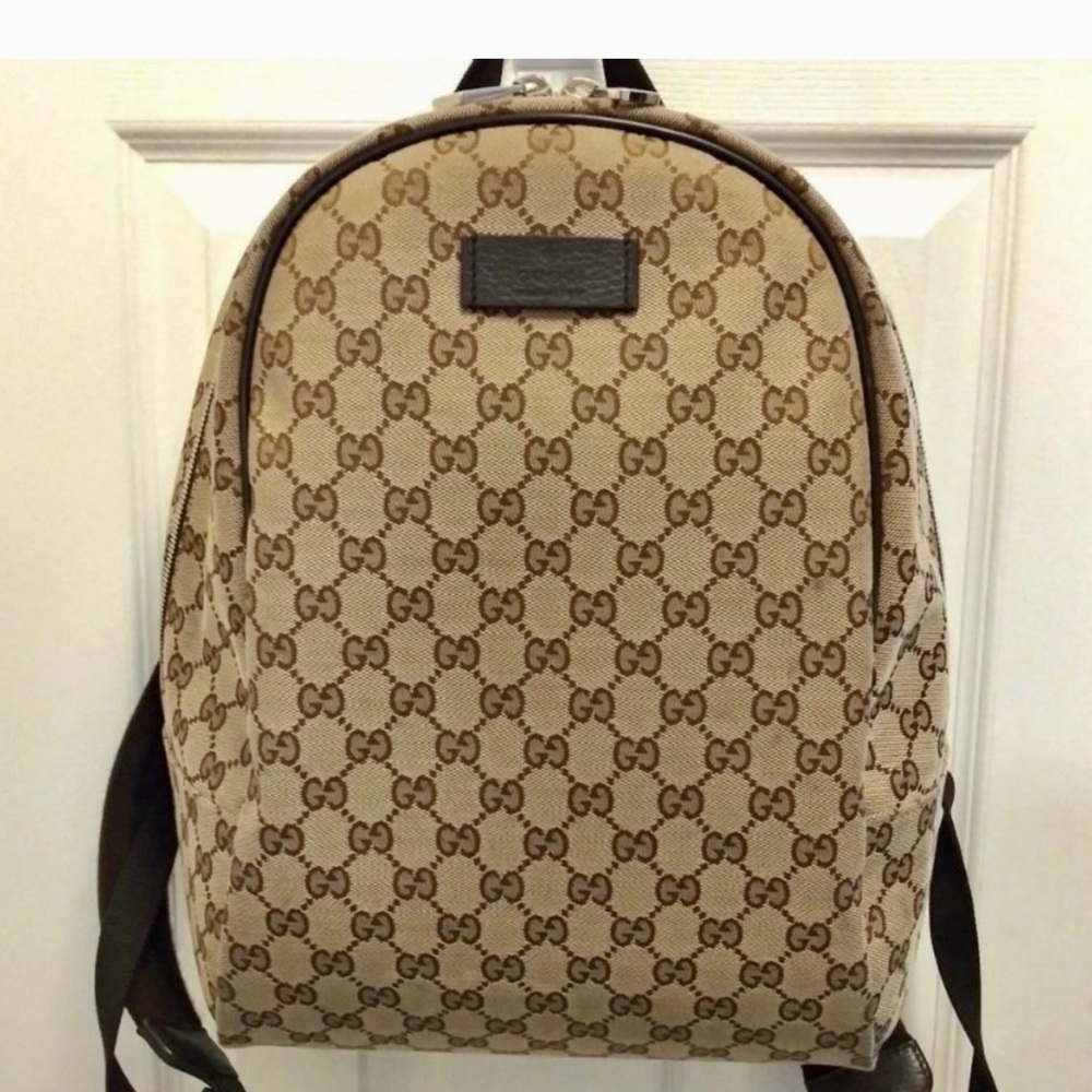 Gucci Brown Backpack with Iconic GG Monogram